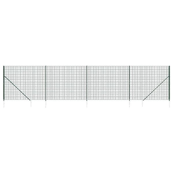 vidaXL Maschendrahtzaun mit Bodenhülsen Grün 1,4x10 m 154131 günstig online kaufen