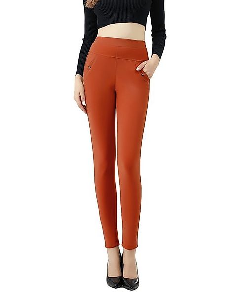 Jepo Leggings Elastische Damenhose Skinny slim Fit bequeme Kürbis L/XL Dame günstig online kaufen