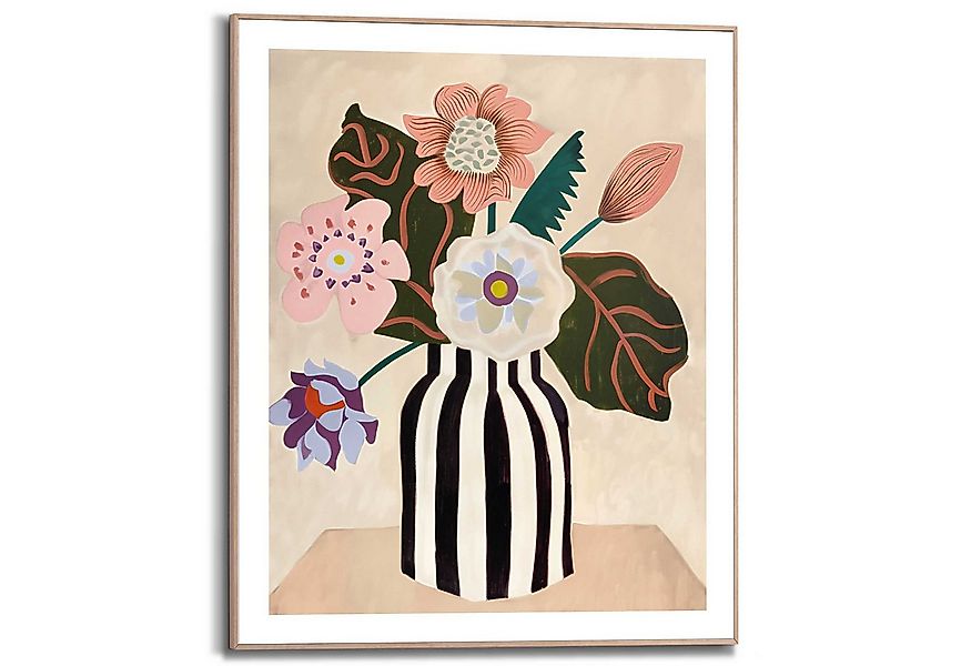 Reinders! Poster Funky Flowers, Wohnzimmer - Blumen - Vase - Mehrfarbig - M günstig online kaufen