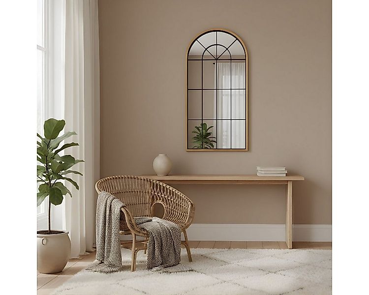 EDAXO Wandspiegel Großer dekorativer Wandspiegel ARCUS, 110 x 56 cm, Fenste günstig online kaufen