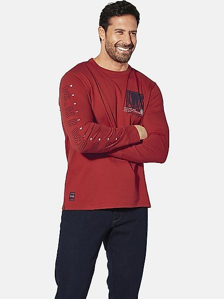 Jan Vanderstorm Langarmshirt WINHOLM mit großem Ärmelprint günstig online kaufen