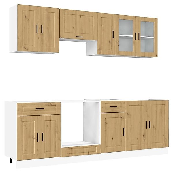 vidaXL 8-Tlg Küchenschrank-Set Kalmar Artisan-Eiche Holzwerkstoff 3314850 günstig online kaufen