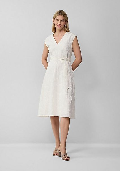 s.Oliver Minikleid Kleid Baumwollkleid mit Stickereien und V-Ausschnitt günstig online kaufen