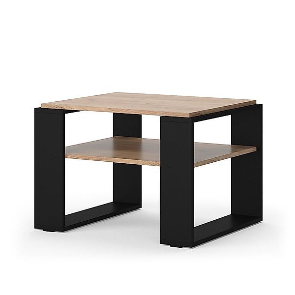 Vicco Couchtisch Helm, Goldkraft Eiche/Schwarz, 65.6 günstig online kaufen