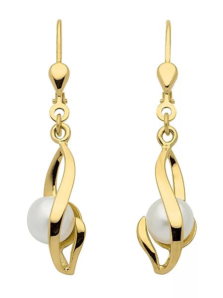 Adelia´s Paar Ohrhänger "333 Gold Ohrringe Ohrhänger", mit Süßwasser Zuchtp günstig online kaufen