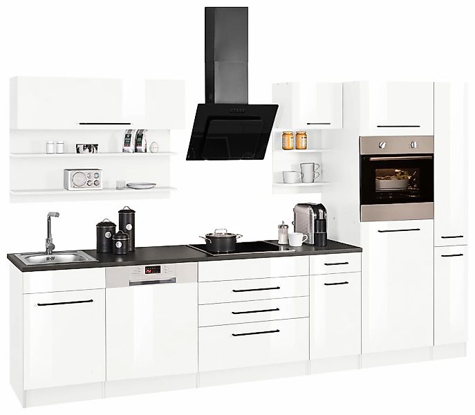 KOCHSTATION "KS-Tulsa" ohne E-Geräte, Breite 320 cm, schwarze Metallgriffe, günstig online kaufen