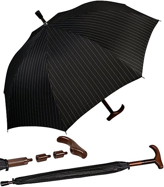 iX-brella Stockregenschirm Stützschirm mit Holzgriff - höhenverstellbar, se günstig online kaufen