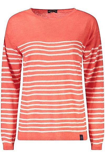 North Sails Strickpullover Damen Pullover Rot mit Streifen und weitem Aussc günstig online kaufen