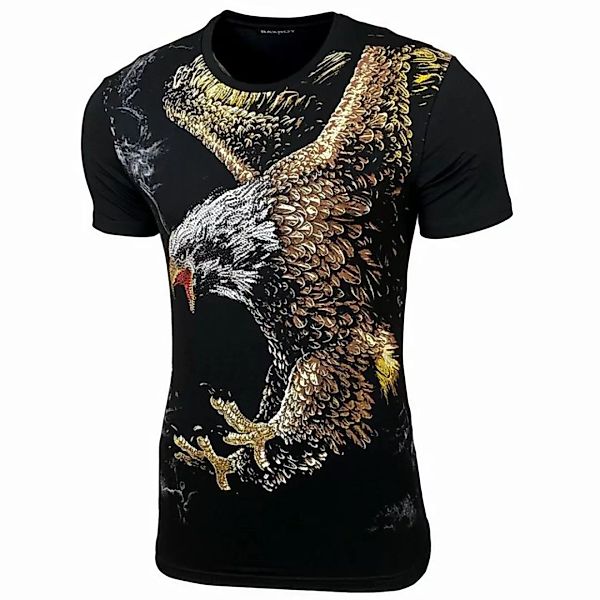Baxboy T-Shirt Baxboy T-Shirt »BX2314« Rundhals bedruckt Print mit Strassst günstig online kaufen