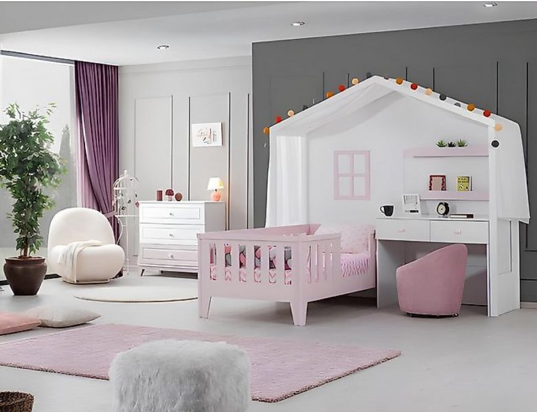 Xlmoebel Bett Zeitgemäßes Bunt Kinderzimmer-Set mit Bett und Schreibtisch f günstig online kaufen
