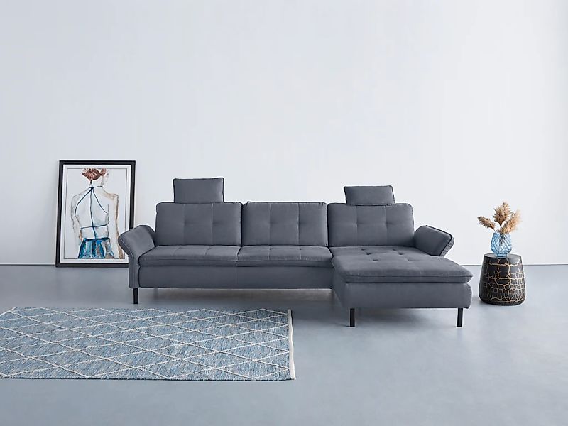 Home affaire Ecksofa "Birkholm L-Form" Armlehnverstellung, auch in Easy Cle günstig online kaufen