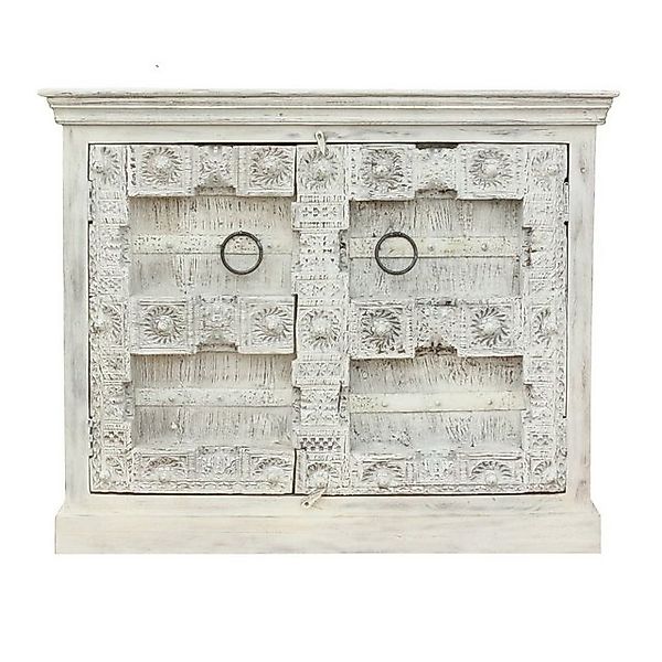 Oriental Galerie Unterschrank Weiß Whitewash Sideboard Harleen Indien 116 c günstig online kaufen