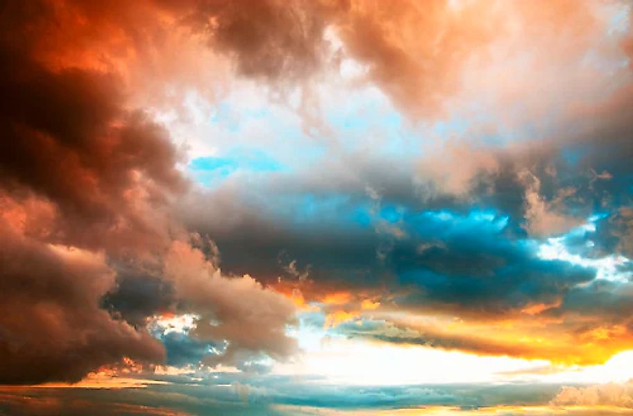 Papermoon Fototapete »Dramatic Sunset« glatt günstig online kaufen