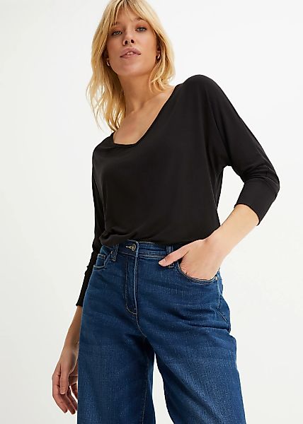 bonprix Oversize-Shirt "Oversized-Shirt aus fließender Viskose", Oversized- günstig online kaufen