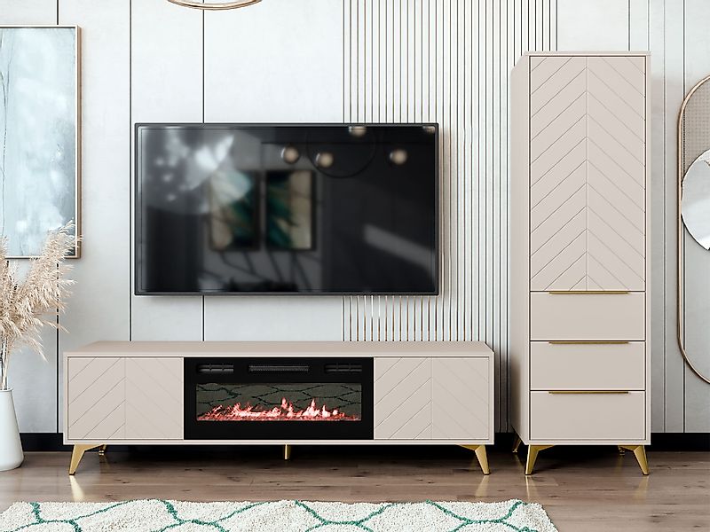 MIRJAN24 Wohnzimmer-Set Xylix III, (2er-Set, Kleiderschrank, günstig online kaufen
