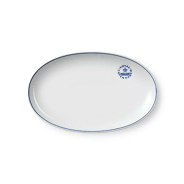 Blueline kleiner Teller oval 23cm weiß-blau günstig online kaufen
