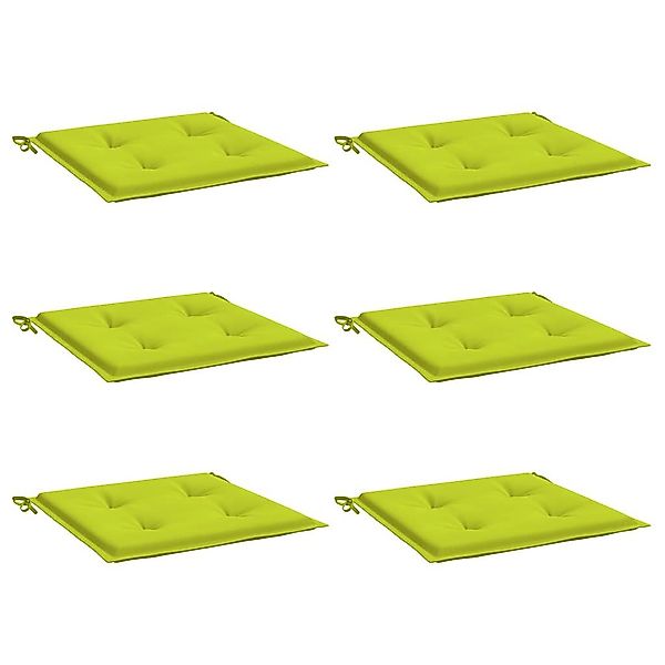 vidaXL Sitzauflage Gartenstuhl-Kissen 6 Stk. Knallgrün günstig online kaufen