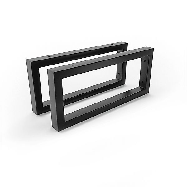 HEVVA Waschtischhalterung RHEIN 15 cm Hoch 35 cm Tief 2er Set Schwarz günstig online kaufen