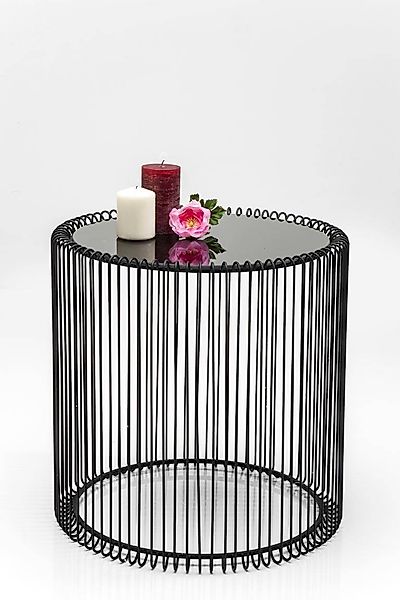 Wire - Beistelltisch Schwarz Ø 44 cm; H 45 cm günstig online kaufen