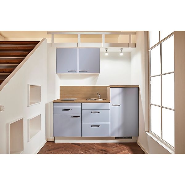 pino Küchenzeile 180 cm Pastellblau Anschlag rechts 1 Geräteschrank günstig online kaufen