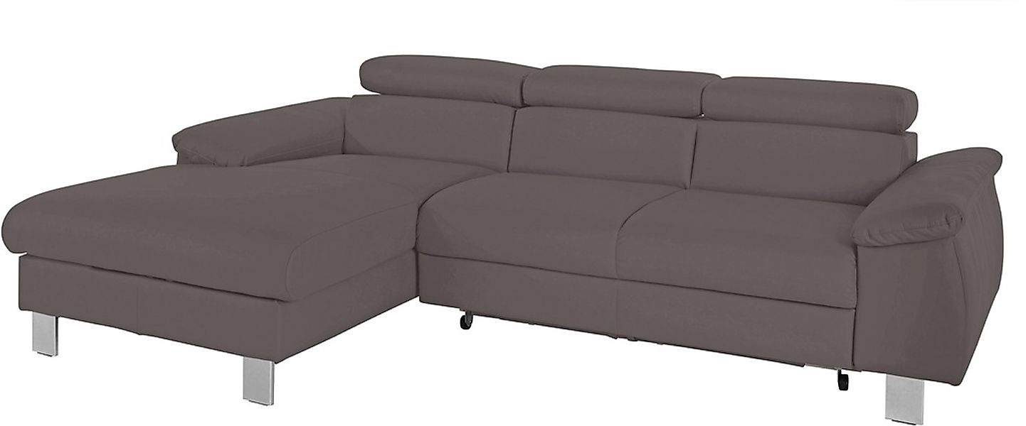 COTTA Ecksofa Komaris, Ecksofa, wahlweise mit RGB-LED-Beleuchtung und Bettf günstig online kaufen