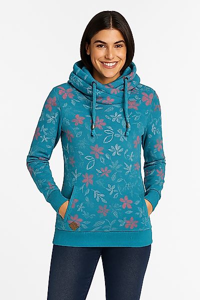 Ragwear Sweatshirt "NESKA FLOWERS O", mit asymetrischem Schalkragen günstig online kaufen