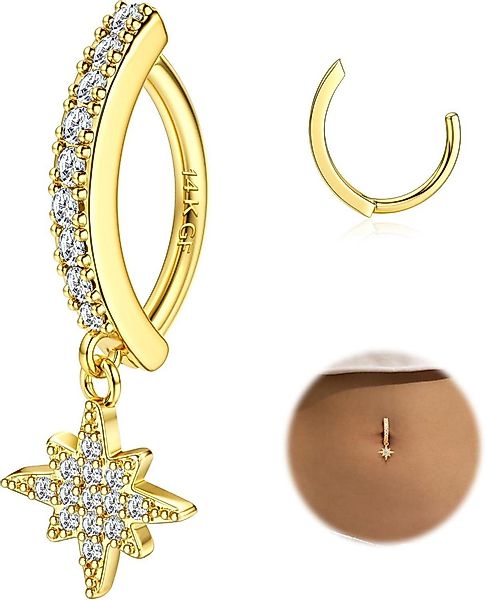 LuxusKollektion Bauchnabelpiercing Bauchnabelpiercing Gold Zirkonia Perle günstig online kaufen