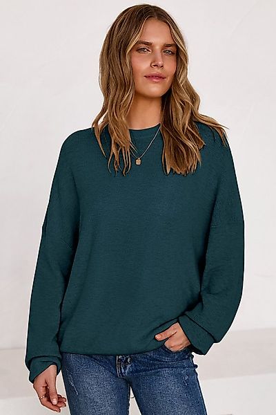 Arach&Cloz Strickpullover Damen Pullover Langarm Wolle Blend Rundhalsaussch günstig online kaufen