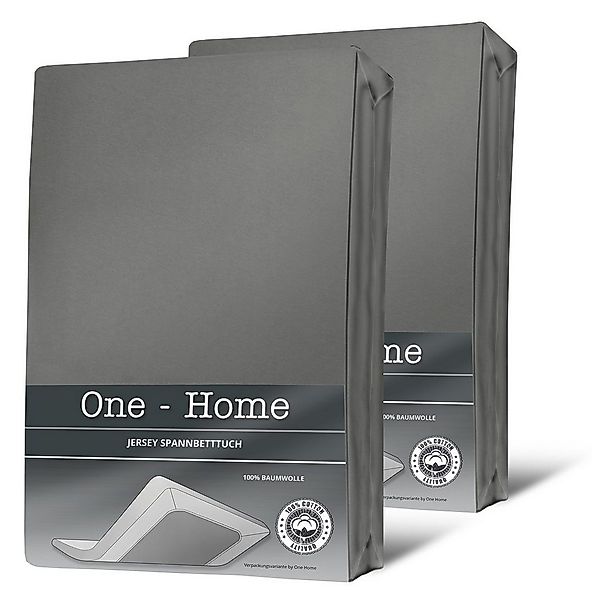 One Home Spannbettlaken Jersey, Jersey, Gummizug: rundum, (2 Stück), Double günstig online kaufen