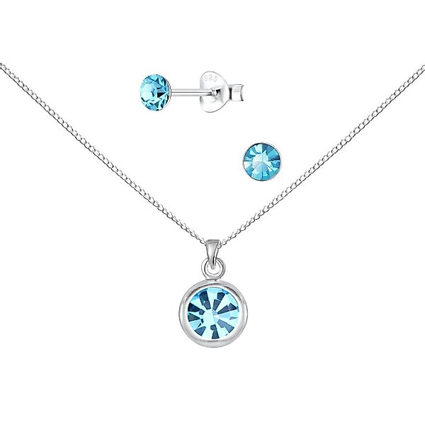 ALEXANDER YORK Schmuckset SOLITÄR aqua, 4-tlg., günstig online kaufen