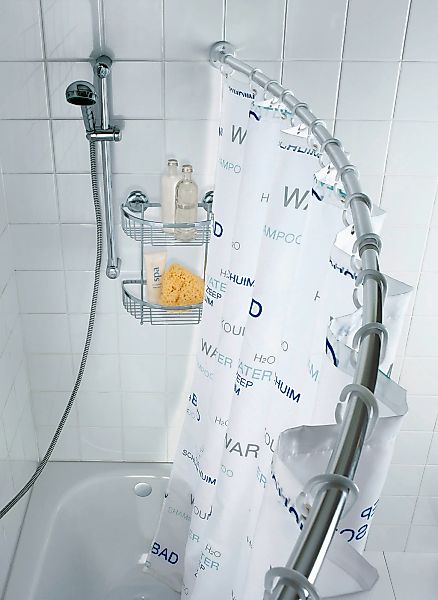 WENKO Bogenstange "Chrom" ausziehbar Duschvorhangstange, Breite 110 - 200 c günstig online kaufen