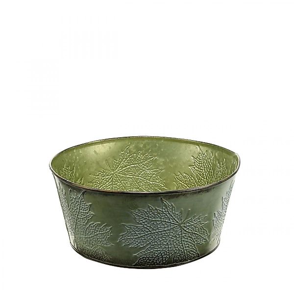 Viana Übertopf Pflanzschale Herbstdeko Ahornblätter Metalltopf günstig online kaufen
