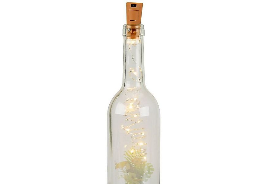 BURI LED Dekolicht Flaschenlicht 10 LEDs Lichterkette Korken Drahtlichterke günstig online kaufen