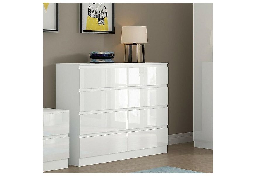 HTI-Living Sideboard Sideboard Kenji 8 Schubladen Hochglanz Weiß (Stück, 1 günstig online kaufen
