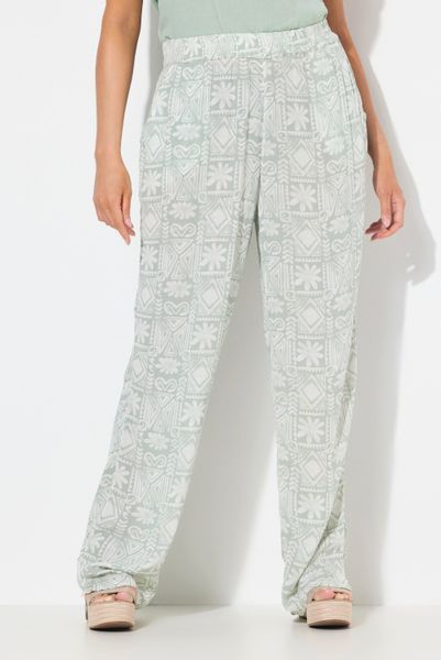 Ulla Popken Schlupfhose Hose Rose bedruckt günstig online kaufen