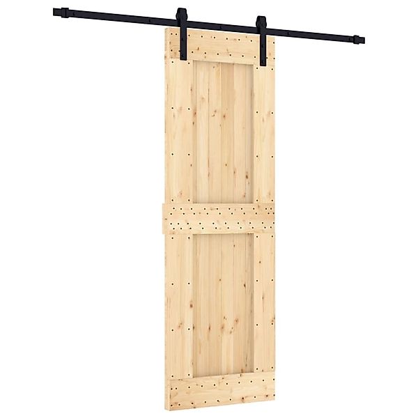vidaXL Schiebetür mit Beschlag 70x210 cm Massivholz Kiefer 3202992 günstig online kaufen