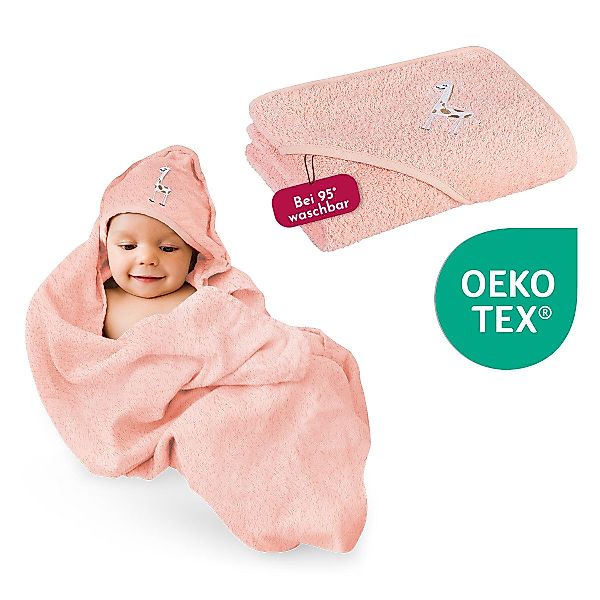 Clinotest Kapuzenhandtuch Kuscheliges Handtuch für Babys, günstig online kaufen