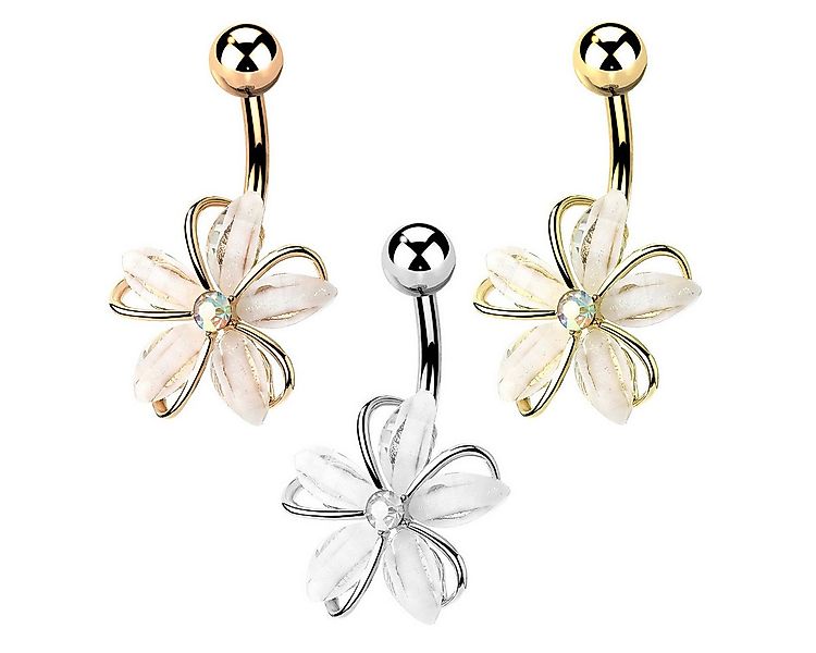 Taffstyle Bauchnabelpiercing Banane Piercing Stecker mit Zirkonia Kristall günstig online kaufen