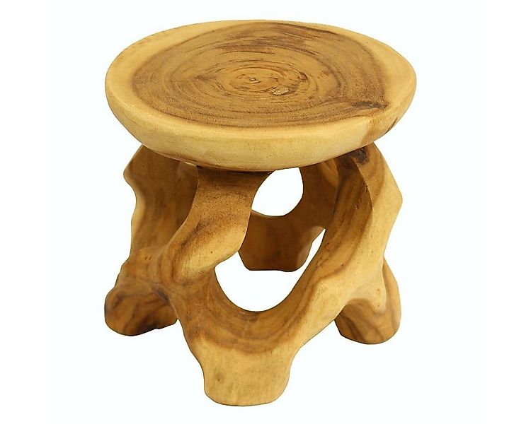 Oriental Galerie Blumenhocker Rundhocker Teakholz Natur 20 cm (1 St) günstig online kaufen