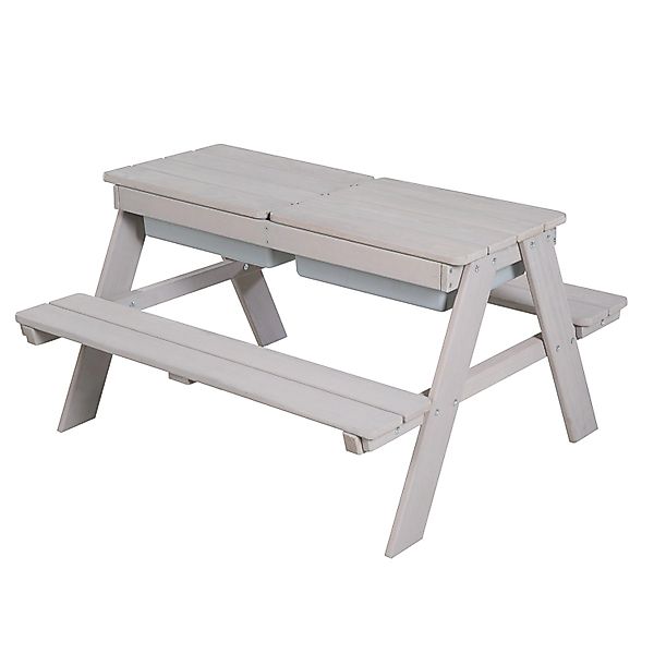 roba® Kindersitzgruppe »Picknick for 4 Outdoor Deluxe mit Spielwannen, Grau günstig online kaufen