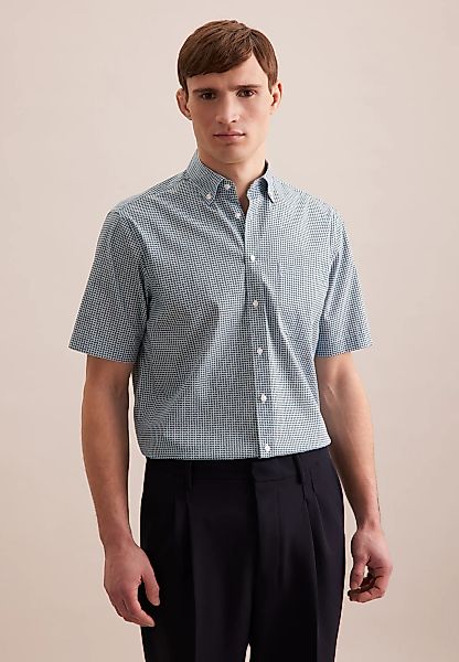 seidensticker Businesshemd "Regular" Regular 1/2 Button-Down-Kragen Druck günstig online kaufen