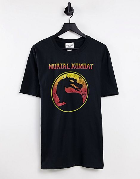 Mortal Kombat – Dragon – Oversize-T-Shirt in Schwarz günstig online kaufen