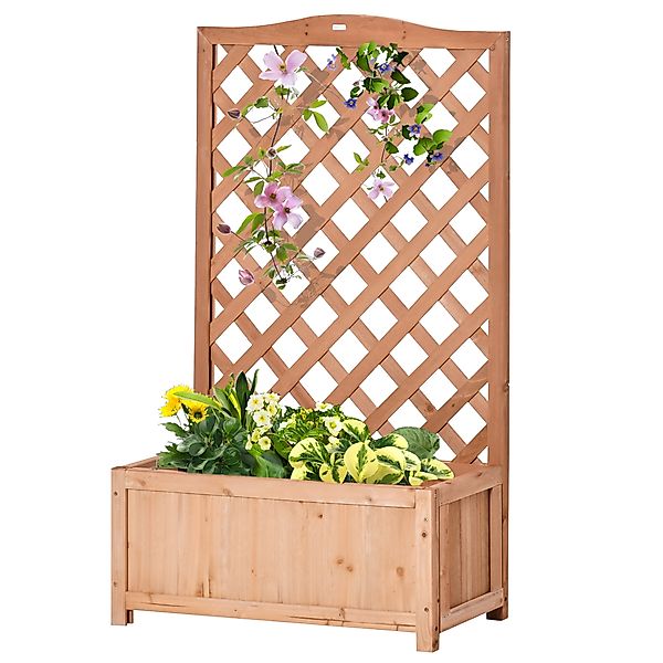 Outsunny Jardinière mit Gitter - Blumenkasten - erhöhter Blumenkasten - Abm günstig online kaufen