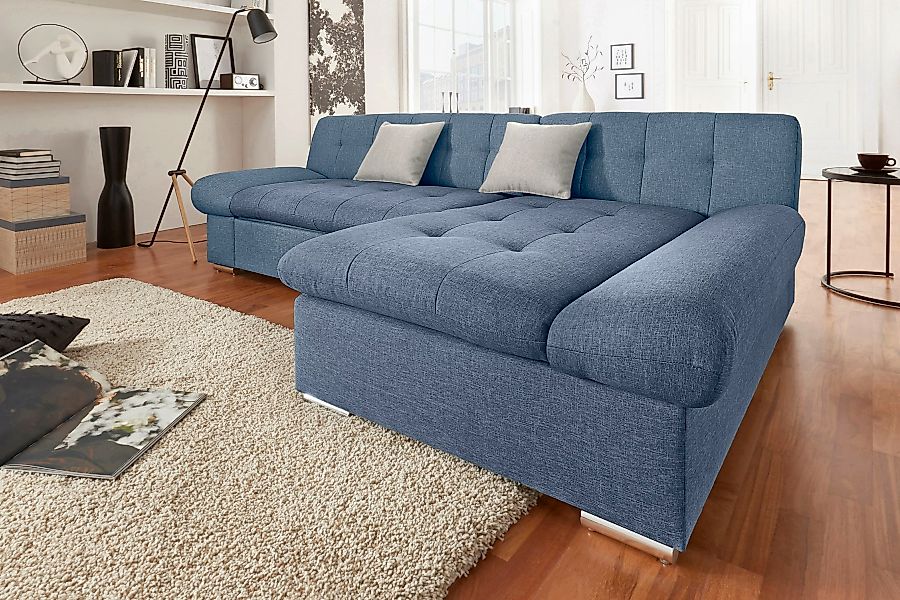 TRENDMANUFAKTUR Ecksofa "Reggae II, moderne Optik, Armteilverstellung, B/T günstig online kaufen