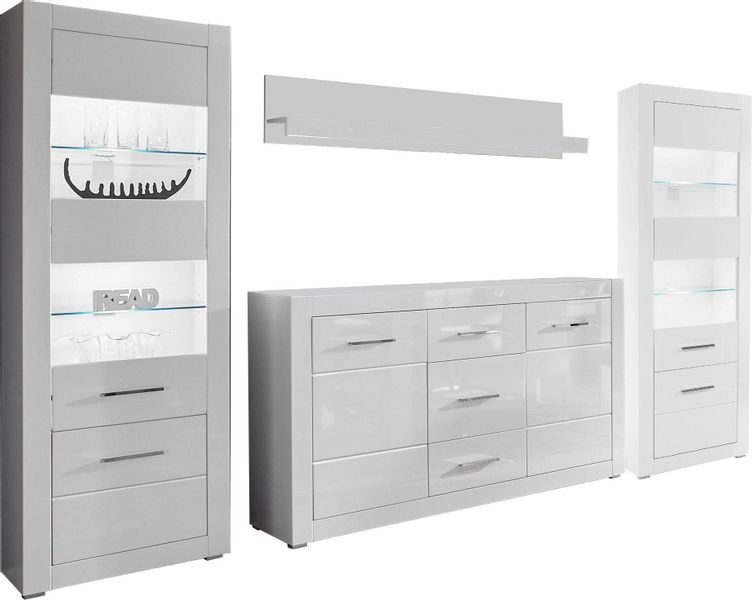 INOSIGN Wohnwand "BIANCO" Set, 4 Stk. tlg. günstig online kaufen