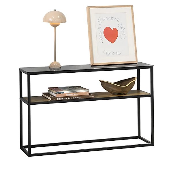 SoBuy Konsolentisch Glasoberfläche Flurtisch Sideboard Beistelltisch FSB43- günstig online kaufen