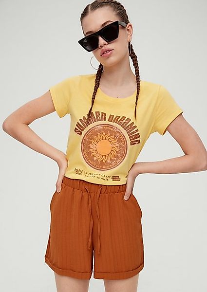 QS Kurzarmshirt T-Shirt aus reiner Baumwolle günstig online kaufen