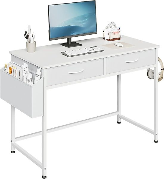 Klihome Schreibtisch, mit 2 Schubladen, 1 günstig online kaufen