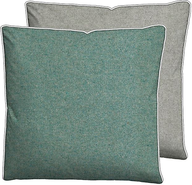 Biberna Kissenbezug "Hermal Flanell mit Reißverschluss, Melange-Optik, Wend günstig online kaufen