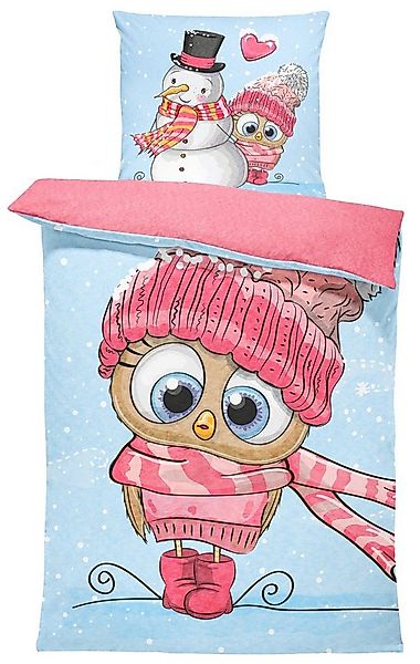 One Home Bettwäsche Laurie, Fleece, 2 teilig, süße Eule, kuschelig flauschi günstig online kaufen